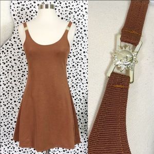 Vintage 90s ribbed mini sundress, medium